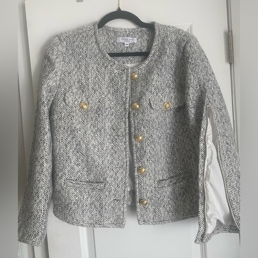 Derek Lam Tweed Convertible Blazer | Cape - Picture 6 of 6